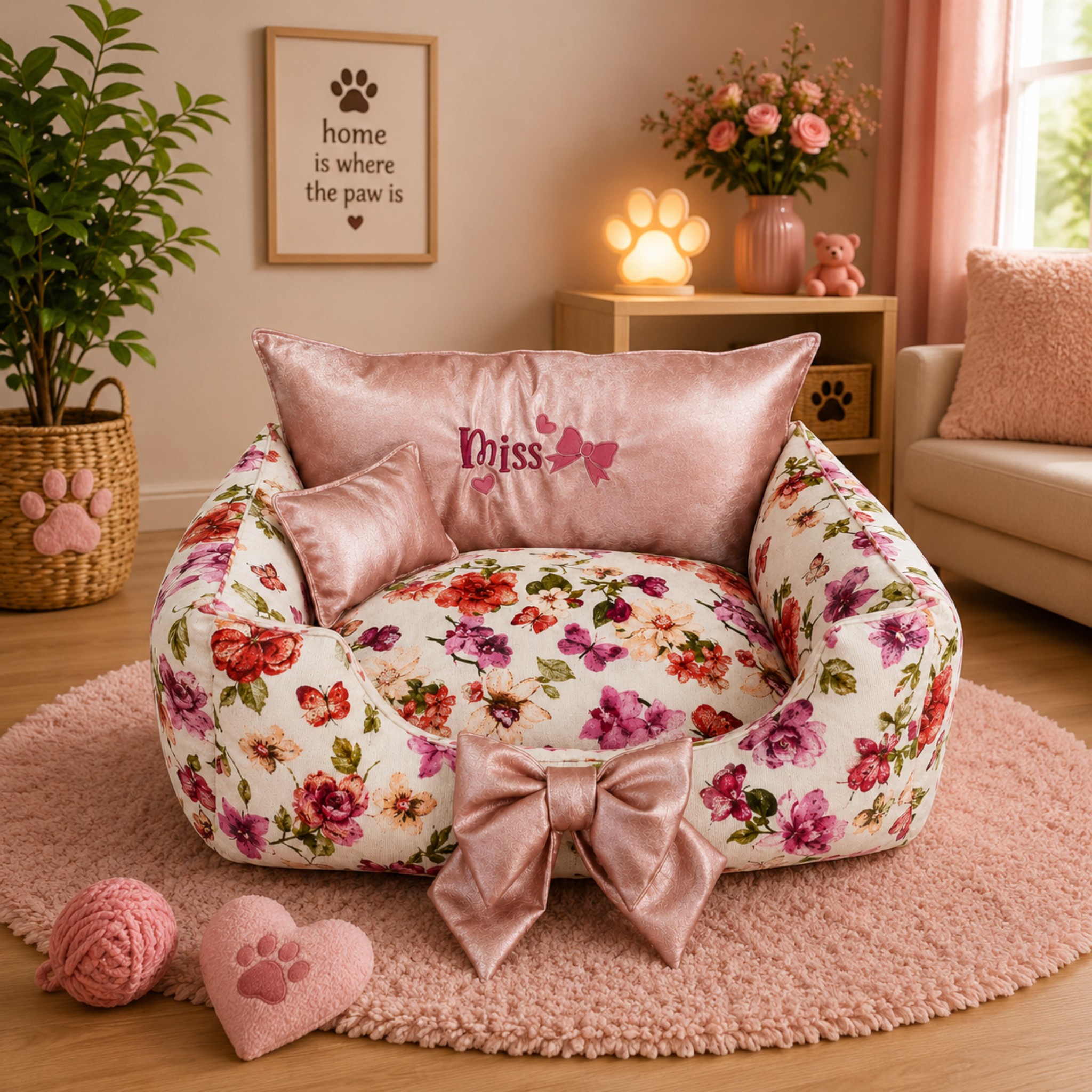 Cuccia Miss Rosa per Cani di Piccola Taglia